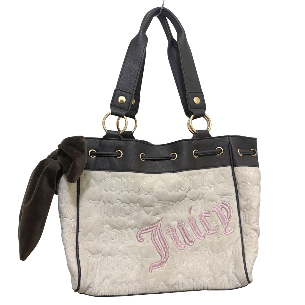 Juicy Couture Vintage Dreams Tote Shoulder Bag Daydreamer Purse Blush Chocolate